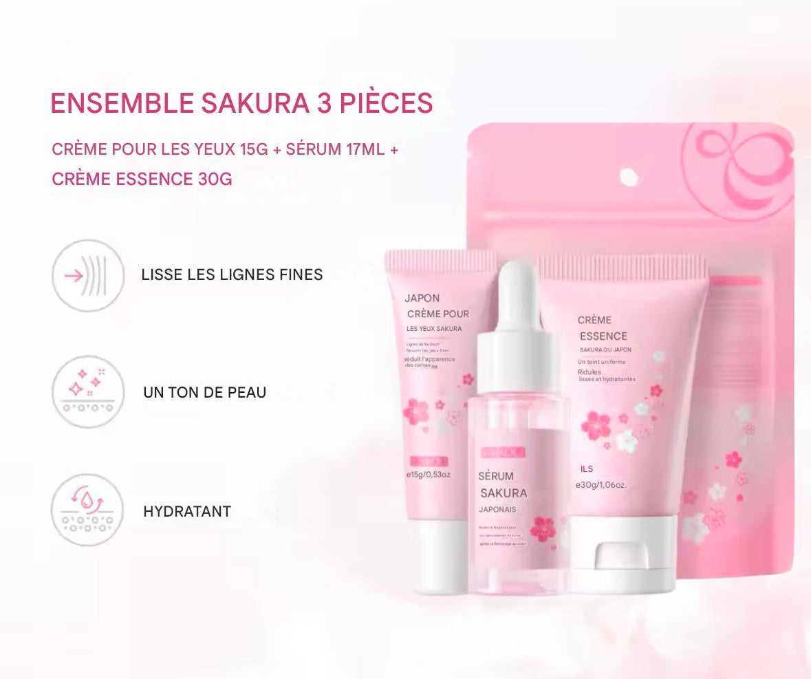 Sakura Ensemble de Soins 3 Pièces
