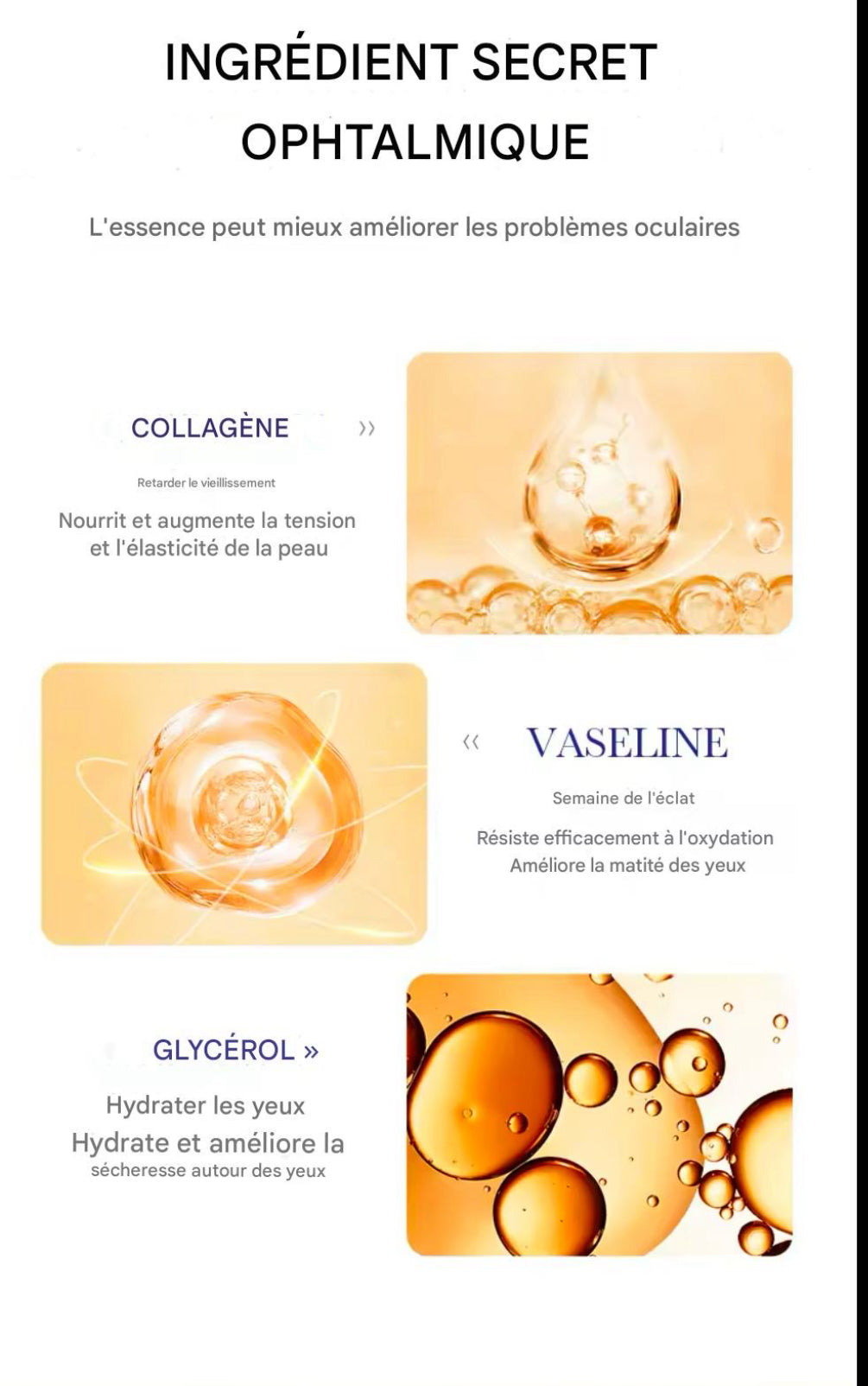 Sadoer crème yeux soin Anti cernes collagène