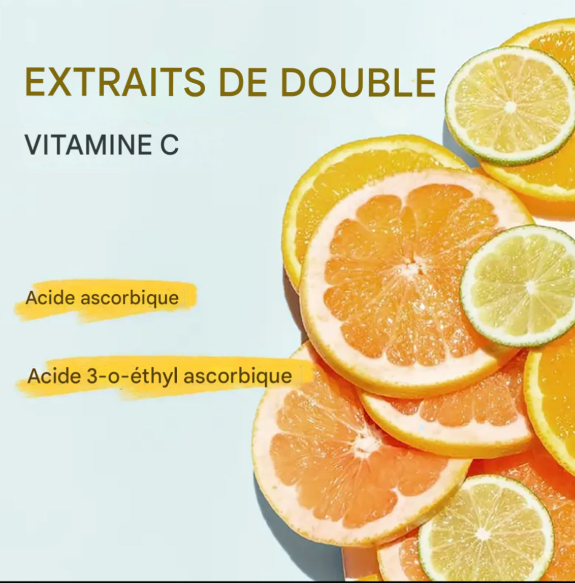 LAIKOU Masque en tissu en fibre à la Vitamine C