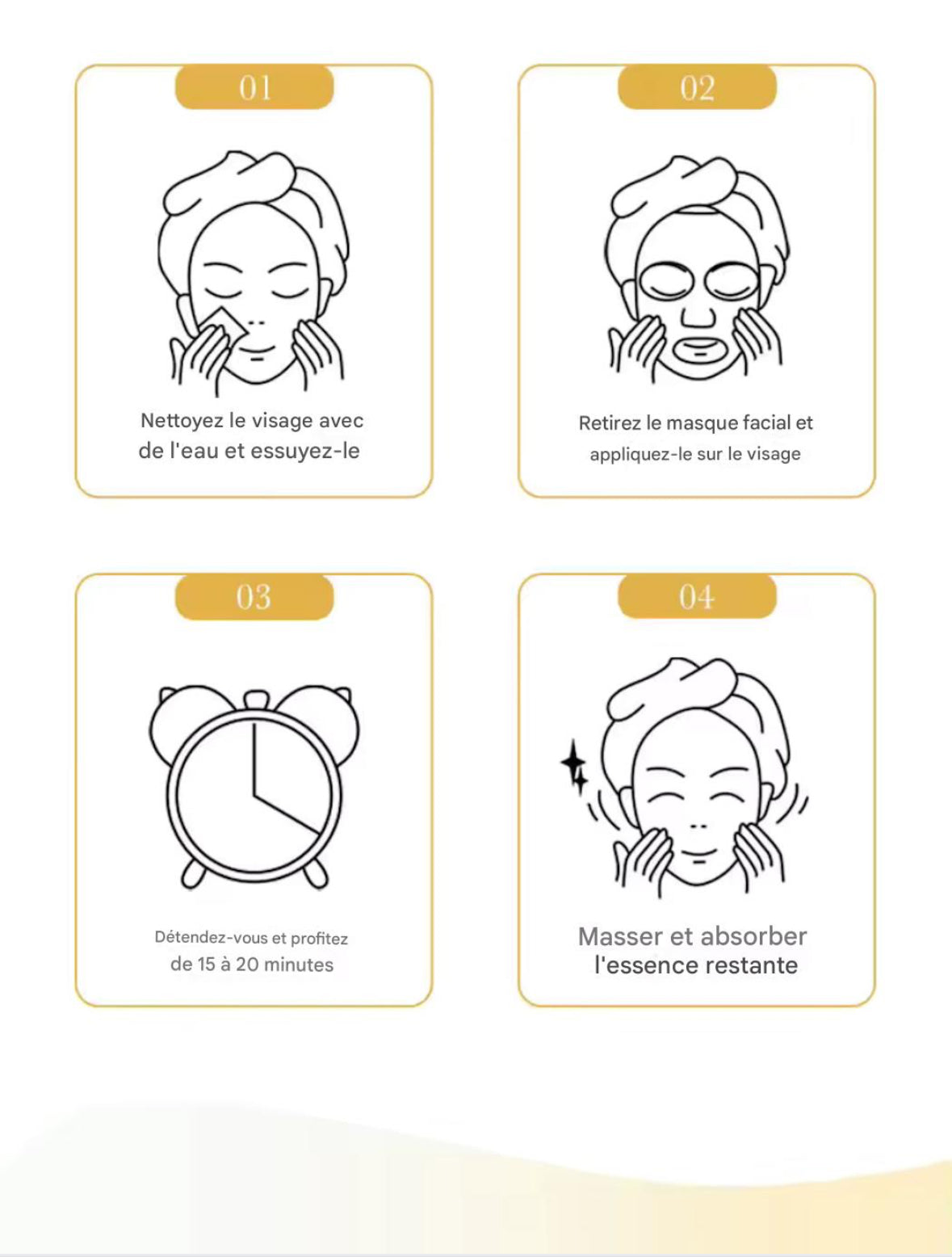 SADOER Masque ampoule sérum Vitamine C