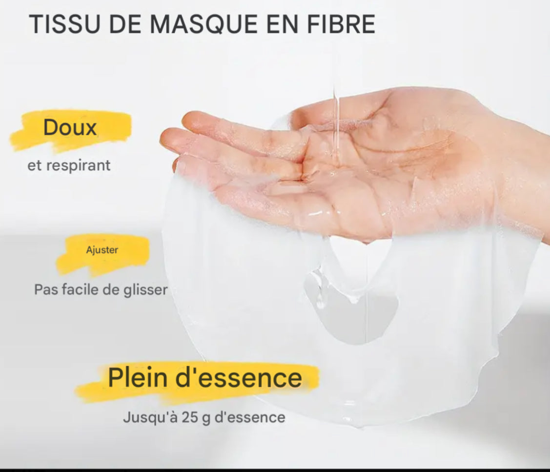 LAIKOU Masque en tissu en fibre à la Vitamine C