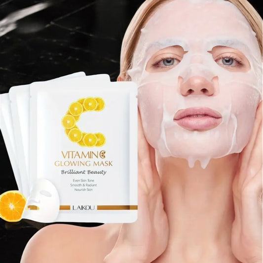 LAIKOU Masque en tissu en fibre à la Vitamine C