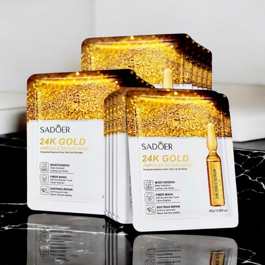 SADOER Masque Sérum Ampoule 24K Or
